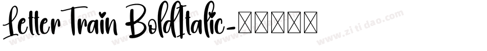 LetterTrain BoldItalic字体转换